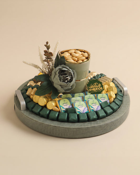 Round Green Tray