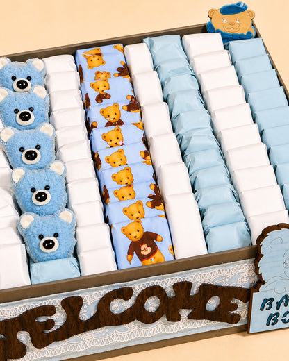 Teddy Bear Welcome Baby Boy Tray