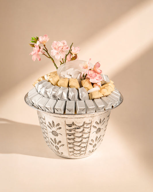 Small Silver Aluminium Deep Bowl